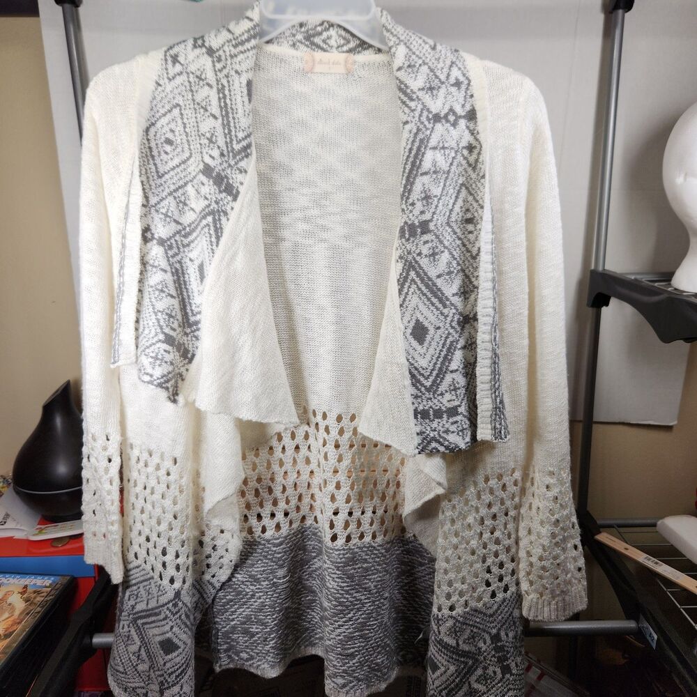 Altard State Sweater Off White W/Gray Sm.